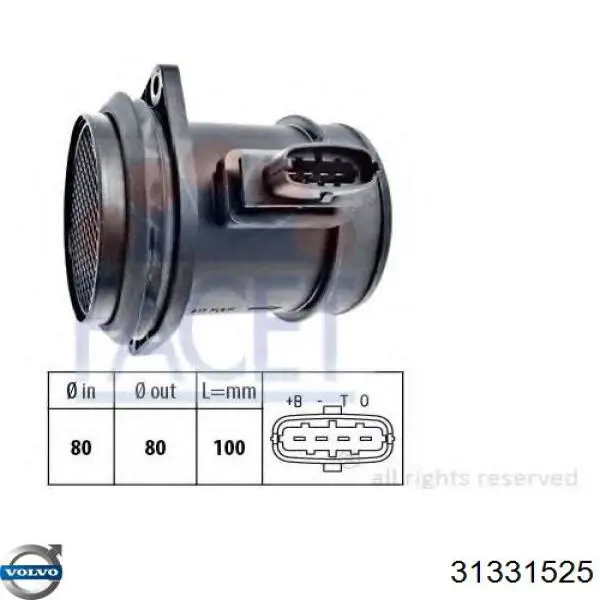 Comprar 31331525 Volvo Sensor de masa de aire