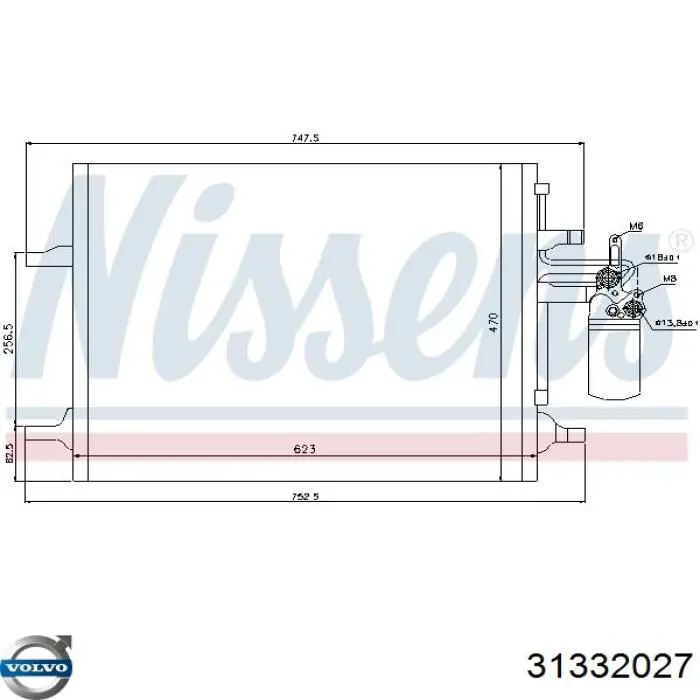Comprar 31332027 Volvo Condensador de aire acondicionado