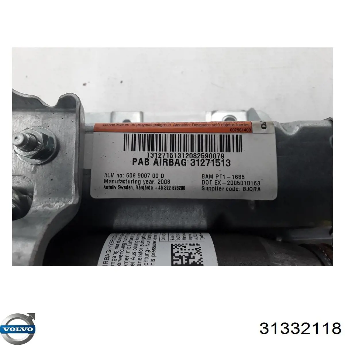 Bolsa de aire para pasajero Volvo 31332118 precio, desde 230,87 EUR