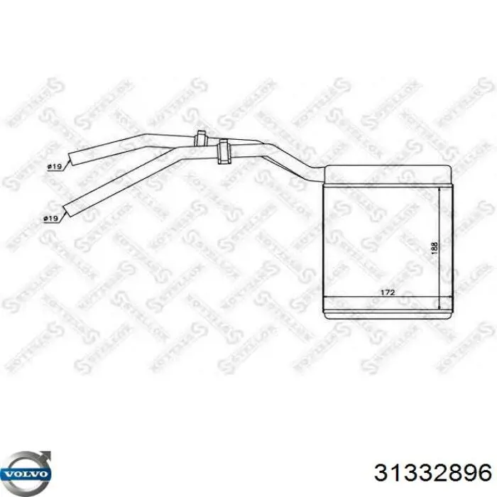 Radiador de calefacción Volvo 31332896 precio, desde 71,15 EUR