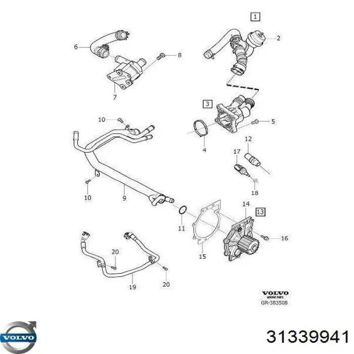 Sensor de temperatura del refrigerante del tablero Volvo 31339941 precio, desde 9,46 EUR