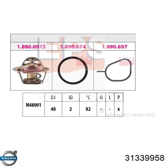Comprar 31339958 Volvo Termostato