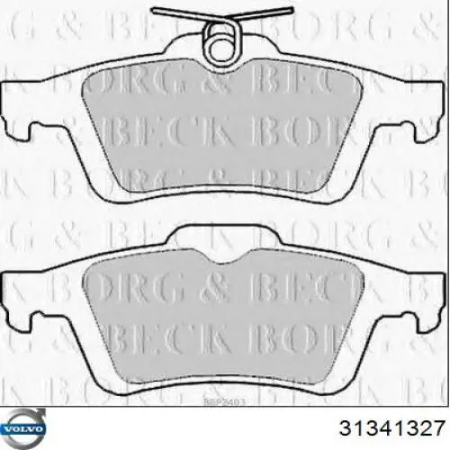 Pastillas de freno traseras 31341327 Volvo