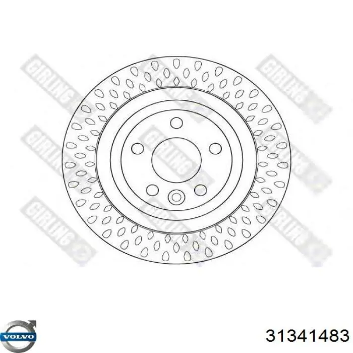 31341483 Volvo Freno de disco trasero
