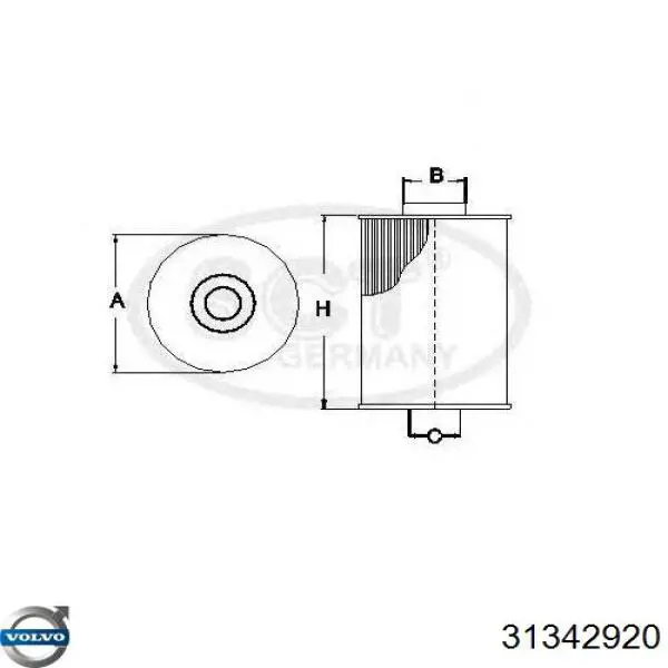 Filtro de gasoil Volvo 31342920
