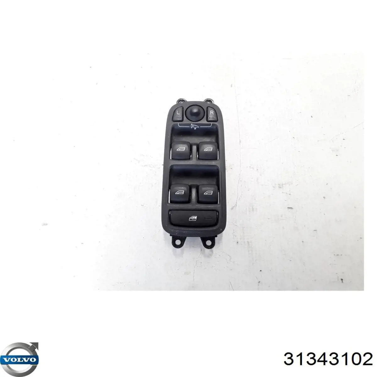 Interruptor de elevalunas delantera izquierda 31343102 Volvo