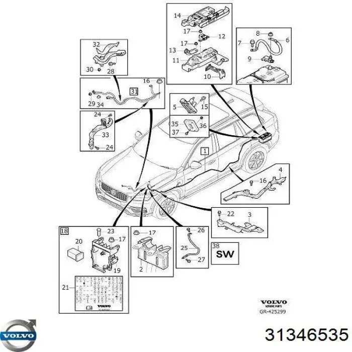 Comprar 31346535 Volvo Caja de fusibles