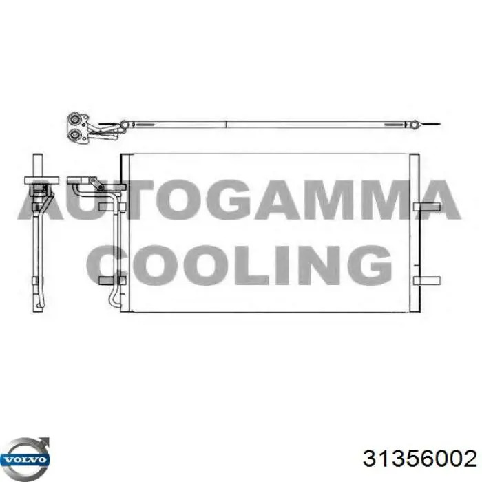 31356002 Volvo condensador aire acondicionado