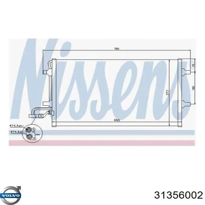 Comprar 31356002 Volvo Condensador de aire acondicionado
