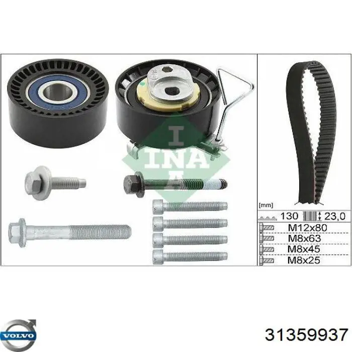 Juego de correas dentadas Volvo 31359937 precio, desde 167,69 EUR