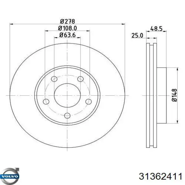31362411 Volvo Discos
