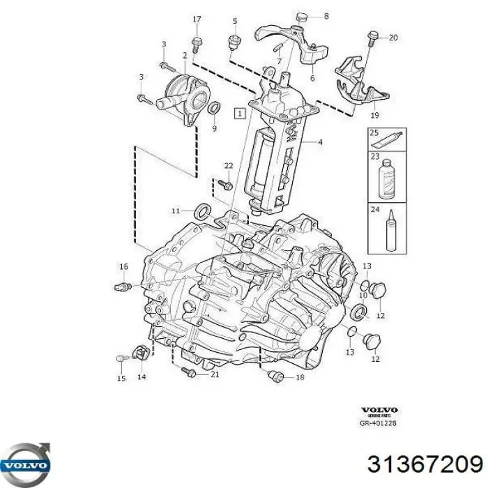 31367209 Volvo Desembrague central, embrague (cojinete de desembrague)