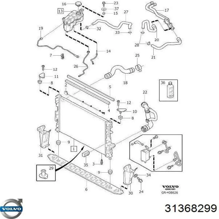 31368299 Volvo radiador