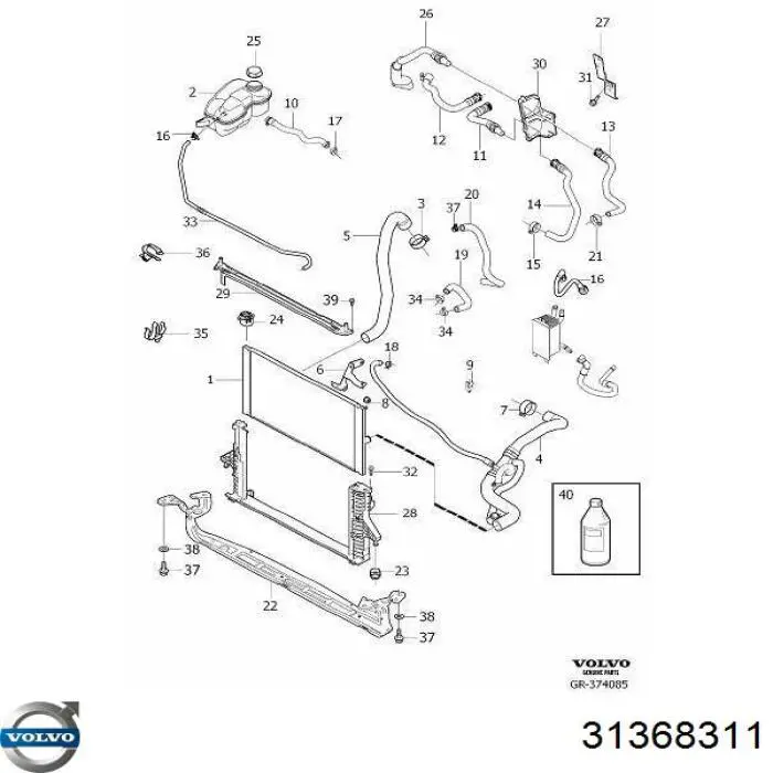 Comprar 31368311 Volvo Tapón depósito de refrigerante