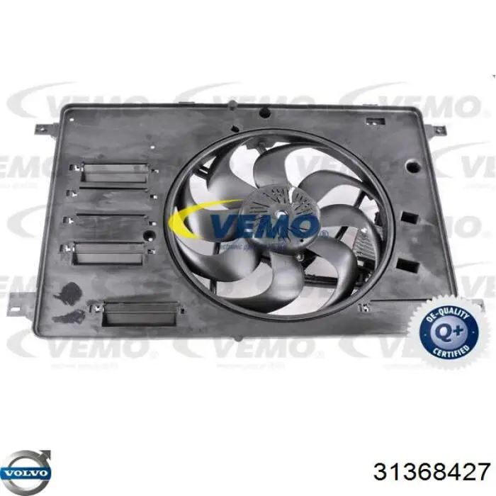 31368427 Volvo difusor de radiador, ventilador de refrigeración, condensador del aire acondicionado, completo con motor y rodete