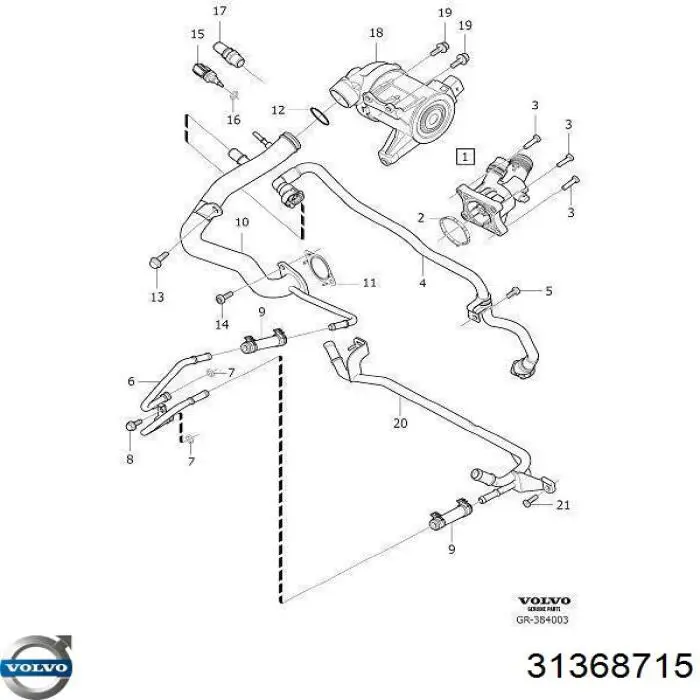 Bomba de agua Volvo S90 2 