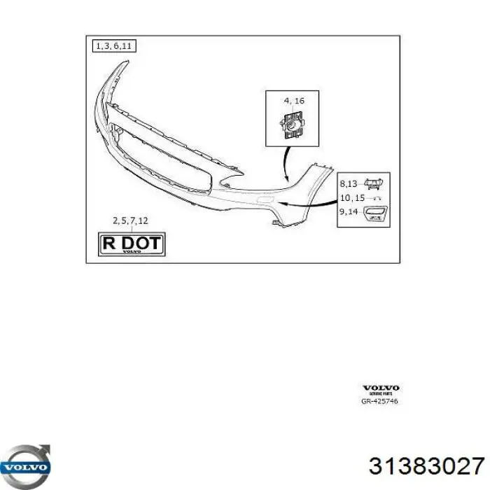 Muelle del perno de fijación del colector Volvo 31383027 precio, desde 3,02 EUR
