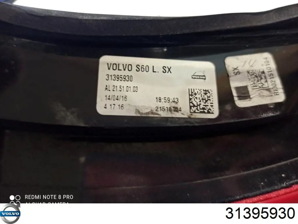 Piloto trasero exterior izquierdo Volvo 31395930 precio, desde 184,28 EUR