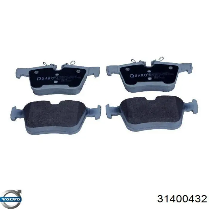 31400432 Volvo pastillas de freno traseras