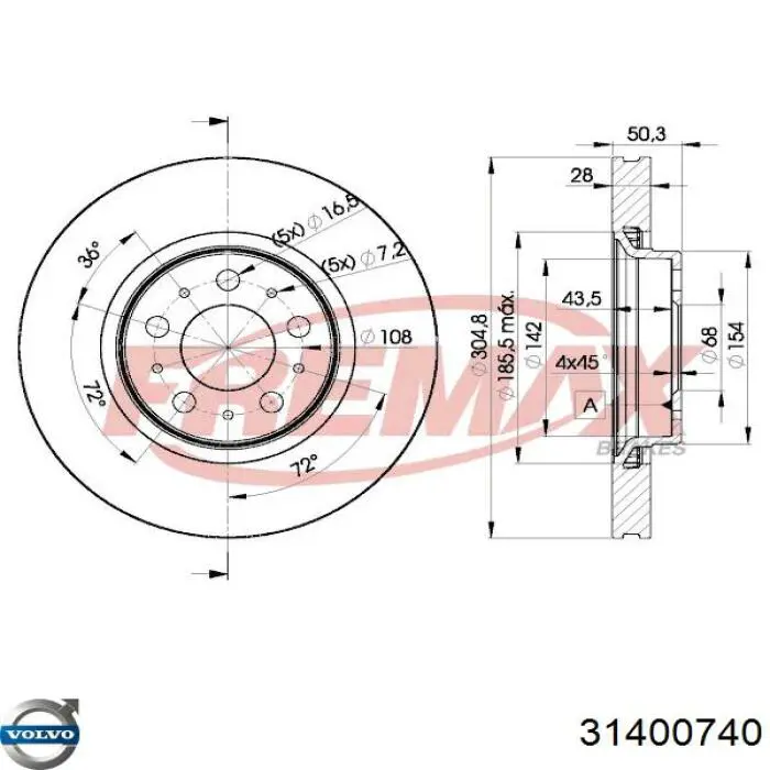 31400740 Volvo Discos