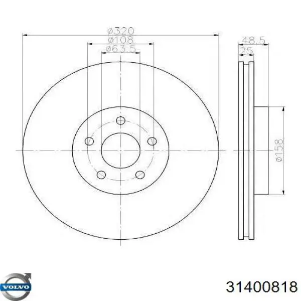 Frenos delanteros Volvo 31400818 precio, desde 46,01 EUR