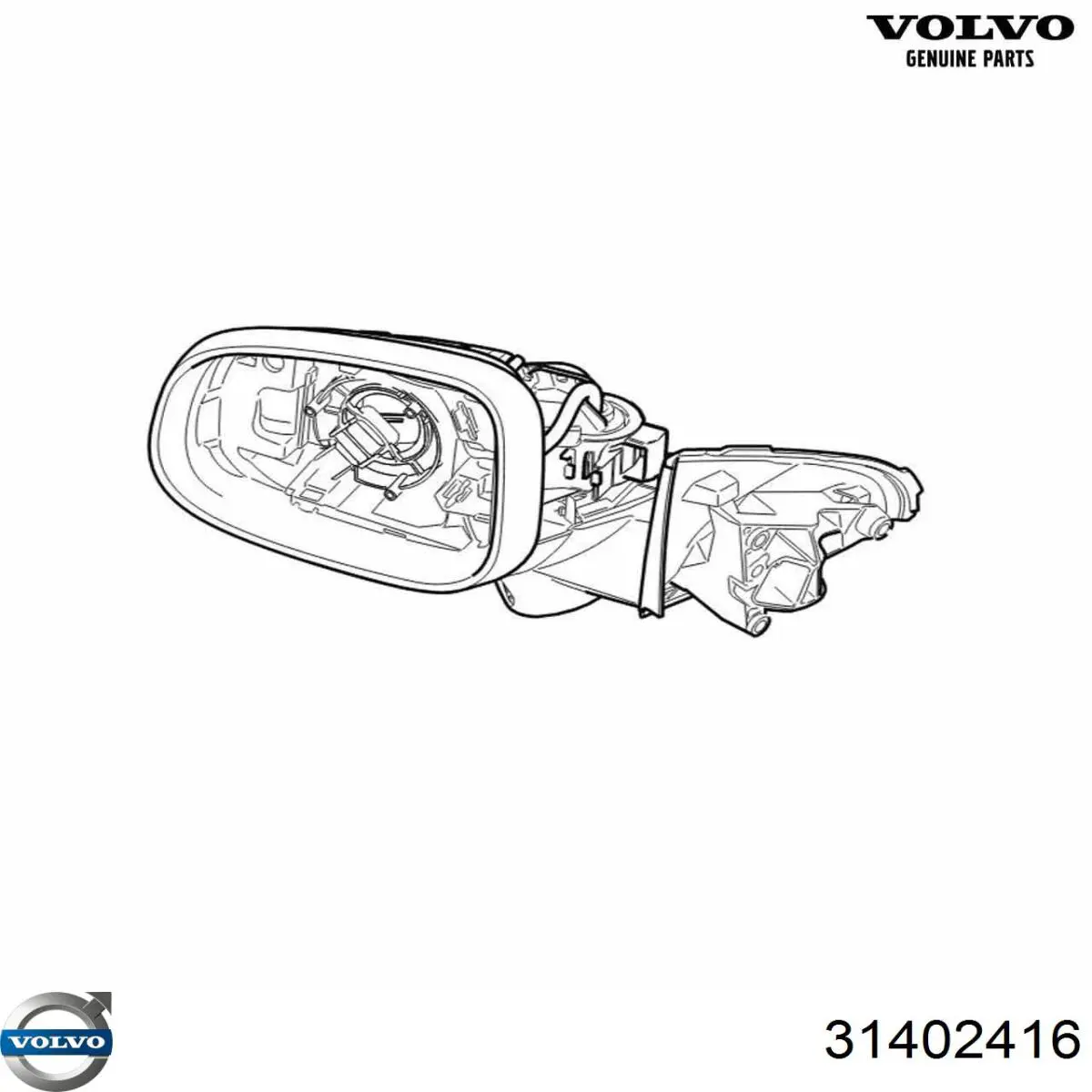 31402416 Volvo luz intermitente de retrovisor exterior derecho