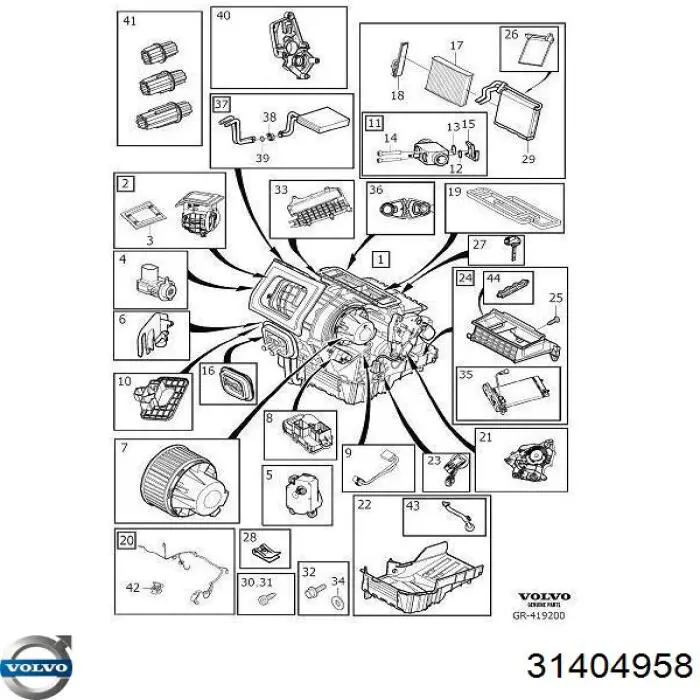 31404958 Volvo filtro de habitáculo