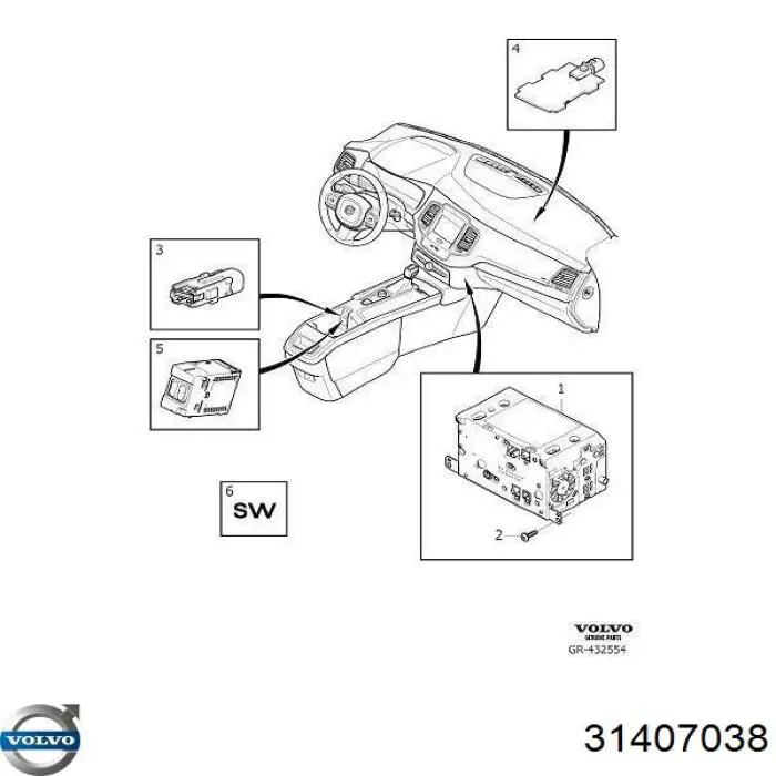 Concentrador USB Volvo 31407038 precio, desde 84,28 EUR