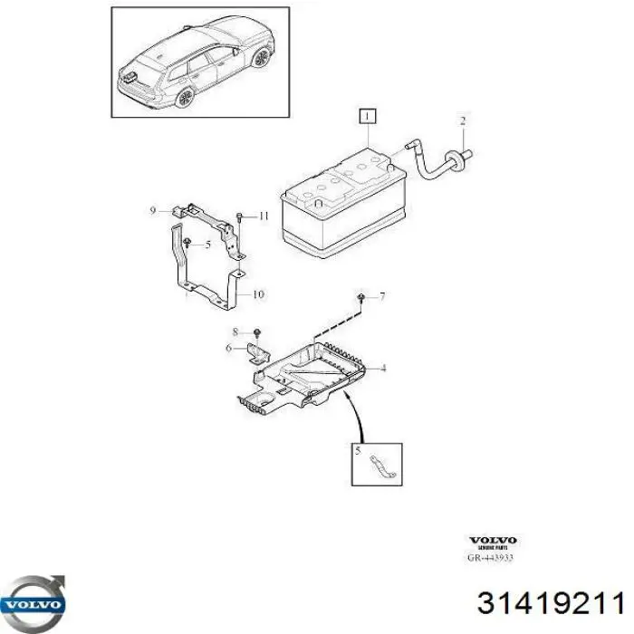 31419211 Volvo Batería Start-Stop