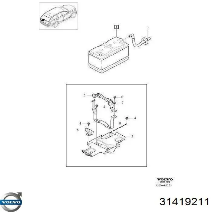 Batería de arranque Volvo 31419211 precio, desde 257,41 EUR