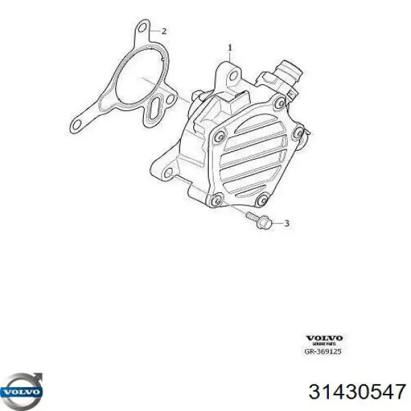 31430547 Volvo Junta de la bomba de vacío