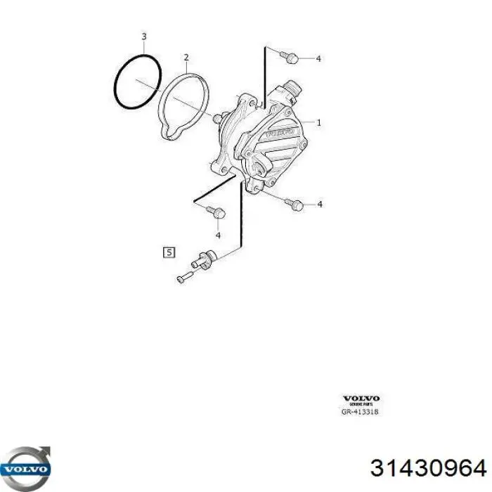 Juego de reparación de bomba de vacío Volvo 31430964 precio, desde 10,59 EUR
