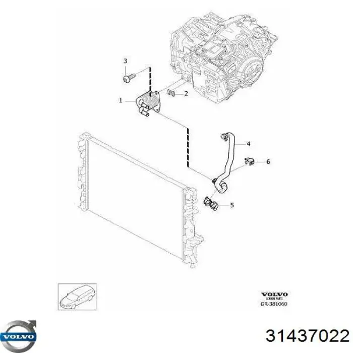 Radiador de refrigeración de la transmisión Volvo 31437022 precio, desde 54,40 EUR