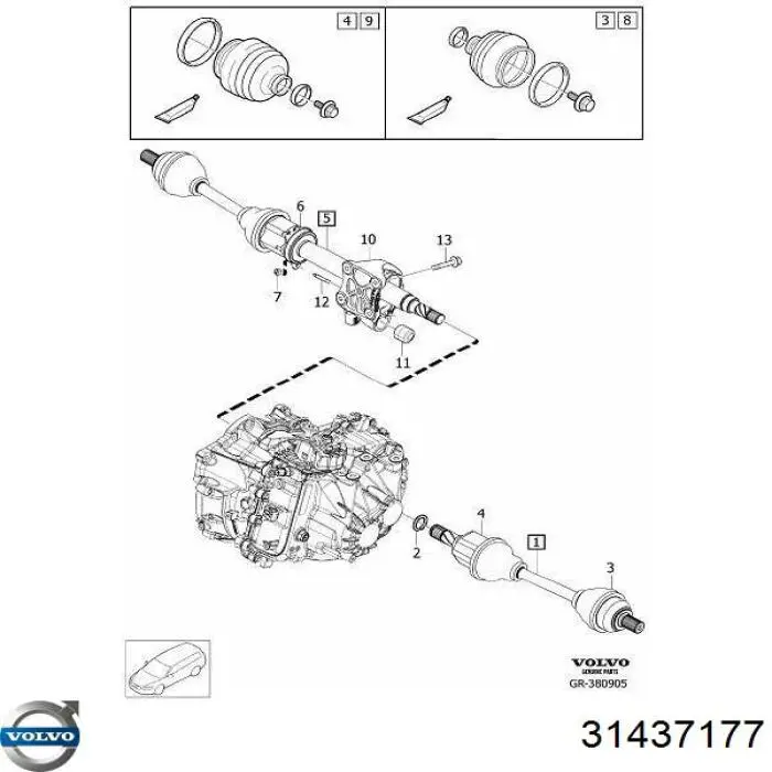 31367147 Volvo Cojinete del semieje delantero