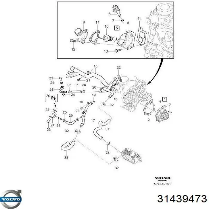 30751747 Volvo tubo manguera para enfriador de aceite, alta presion