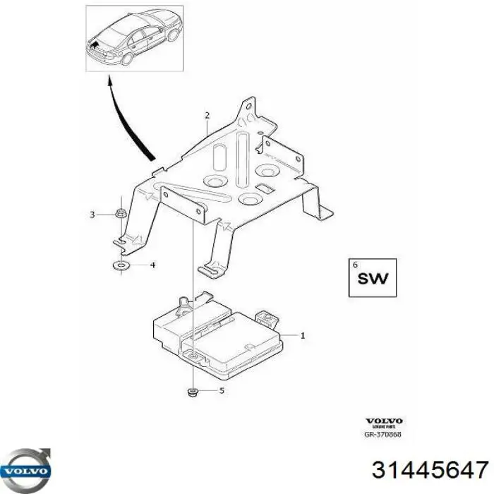 Módulo del freno de estacionamiento electromecánico Volvo 31445647 precio, desde 135,04 EUR