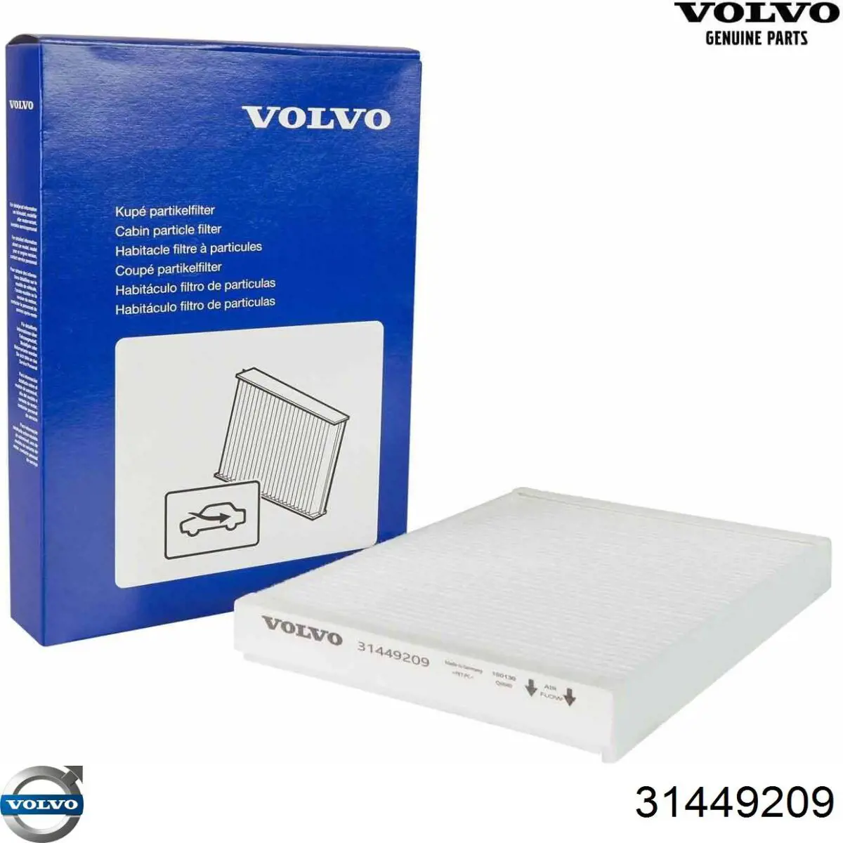 Filtro de habitáculo 31449209 Volvo
