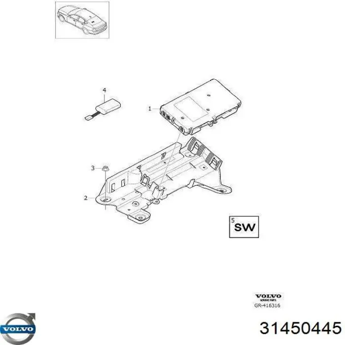 Comprar 31450445 Volvo Batería de coche