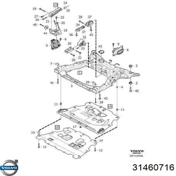 Comprar 31460716 Volvo Soporte izquierdo del motor