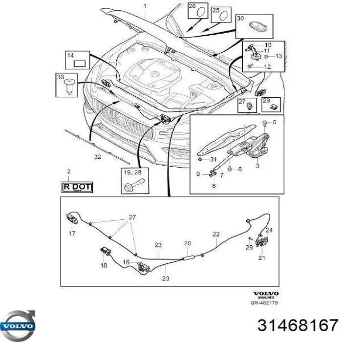 31468167 Volvo Capó delantero