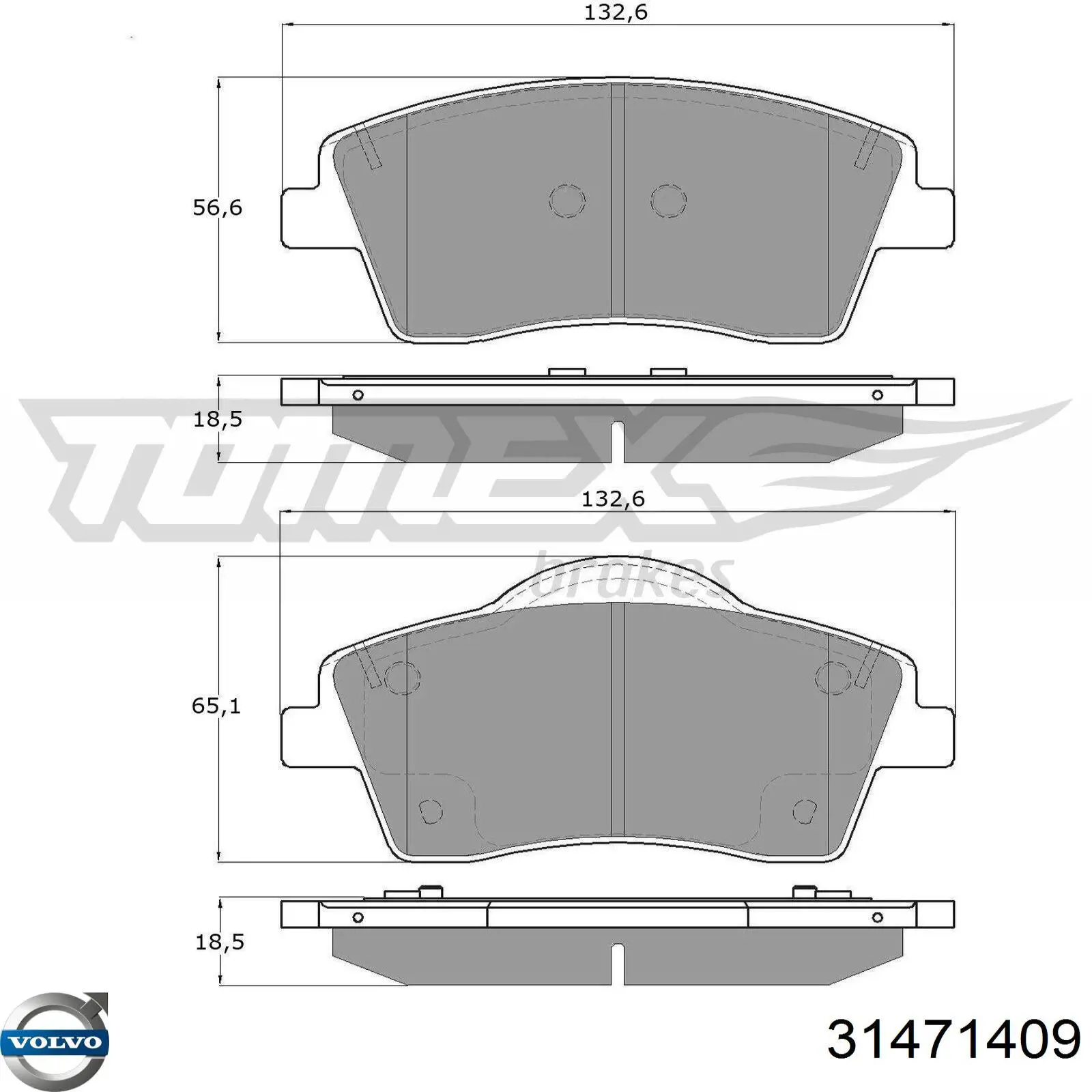 Comprar 31471409 Volvo Pastillas delanteras de freno