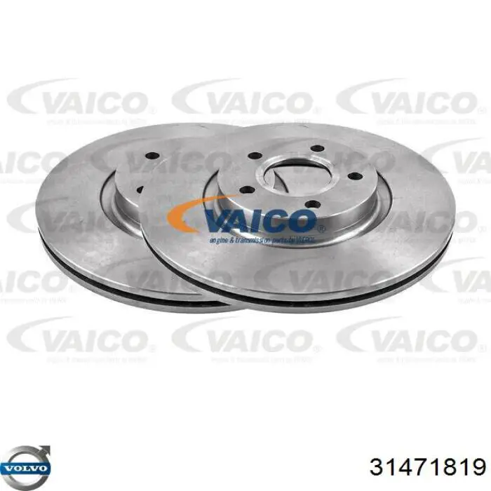 Freno de disco delantero Volvo V40 525, 526