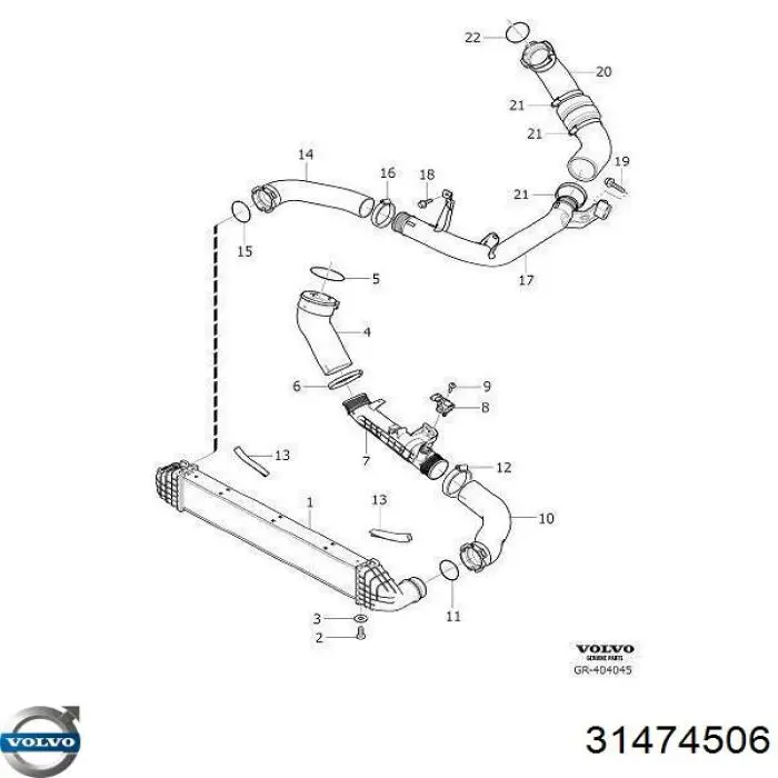 Comprar 31474506 Volvo Turbo intercooler