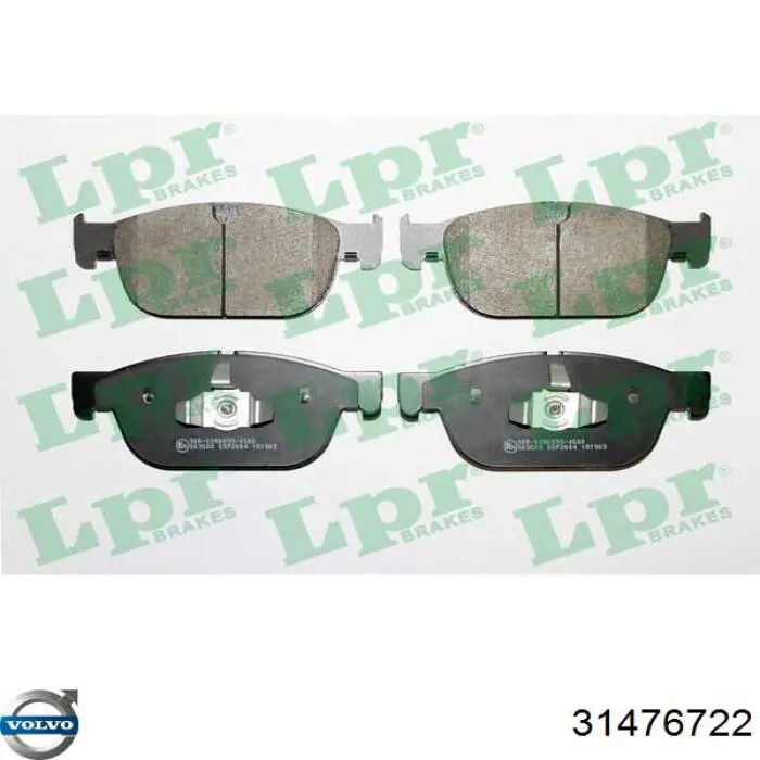 Pastillas freno delanteras Volvo 31476722 precio, desde 48,41 EUR
