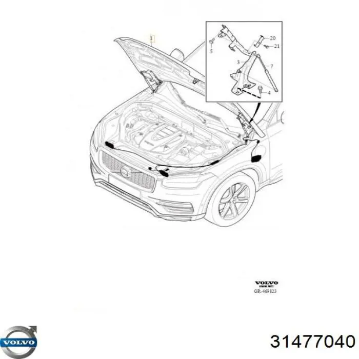 Comprar 31477040 Volvo Capó