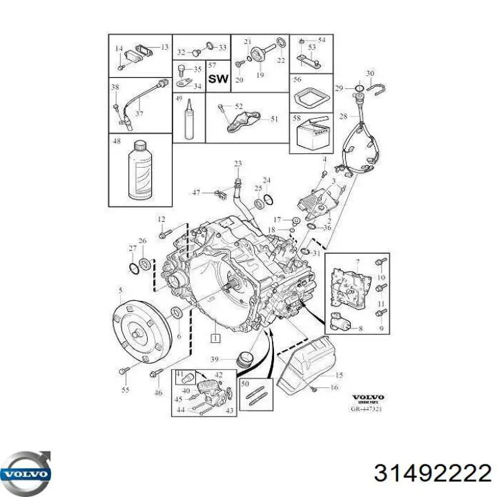 Kit de reparación de caja de cambios automática 31492222 Volvo