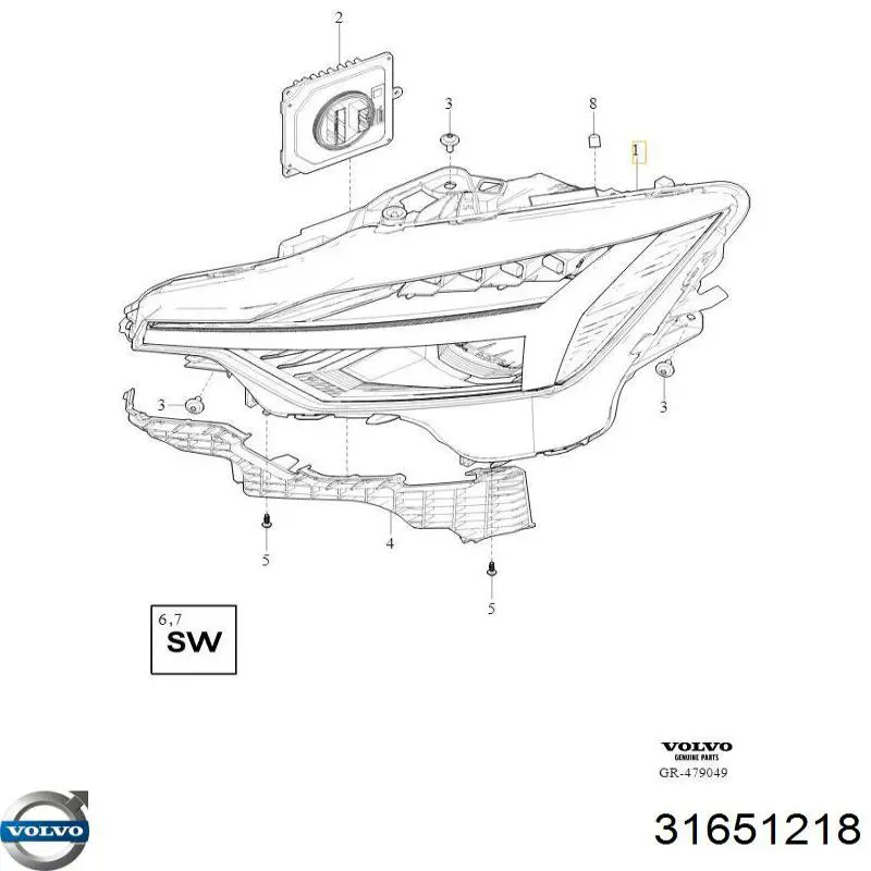 Guardabarros delanteros derecho Volvo 31651218 precio, desde 397,81 EUR