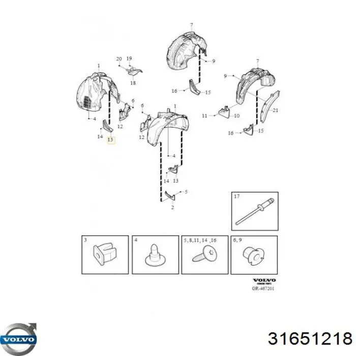 Comprar 31651218 Volvo Aleta