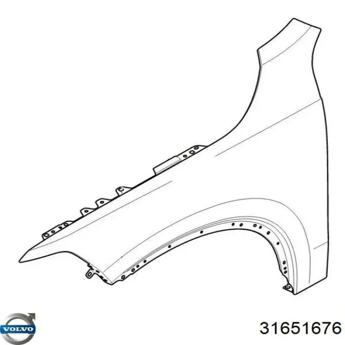 Guardabarros delanteros derecho Volvo 31651676 precio, desde 223,26 EUR