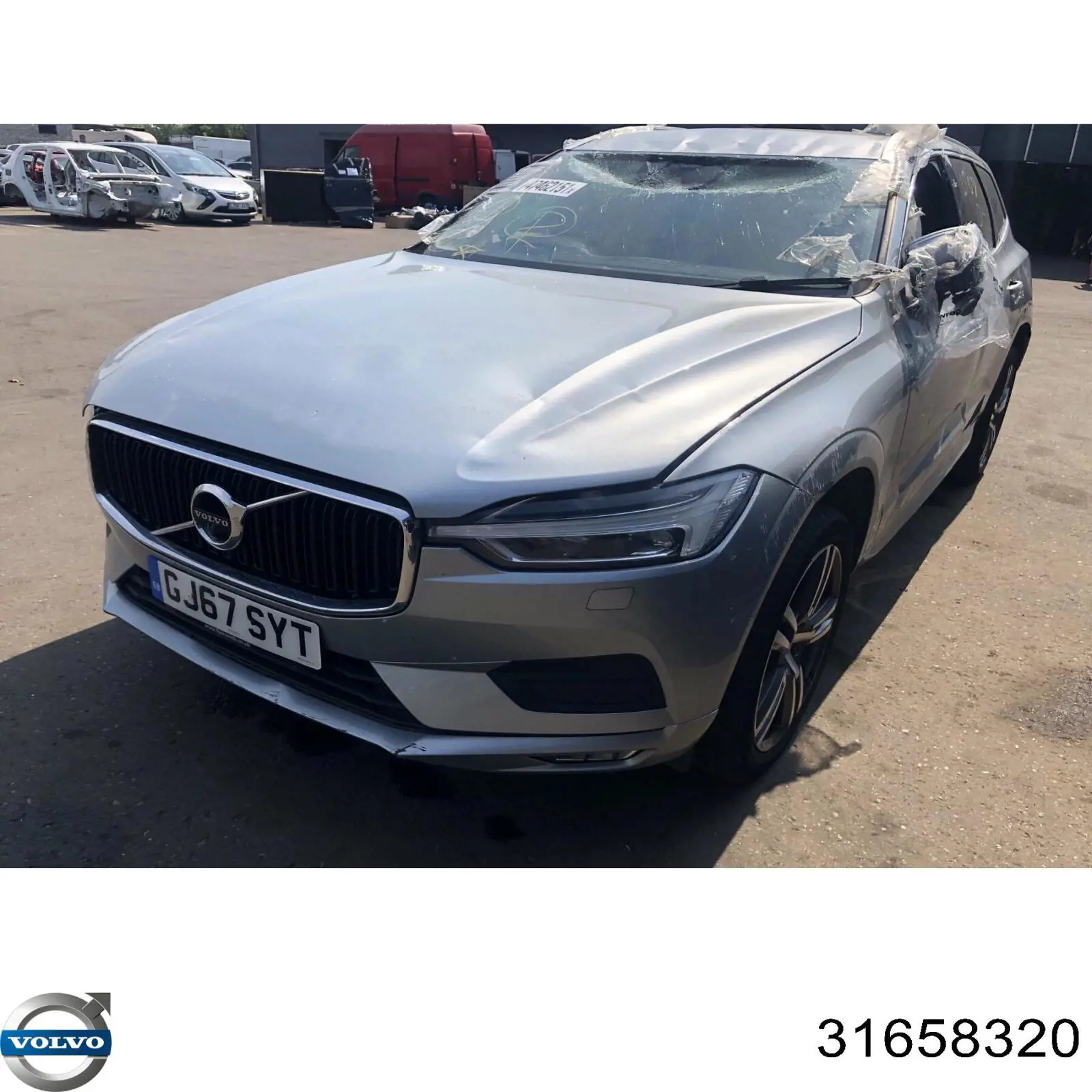 31658320 Volvo Mangueta trasera derecha